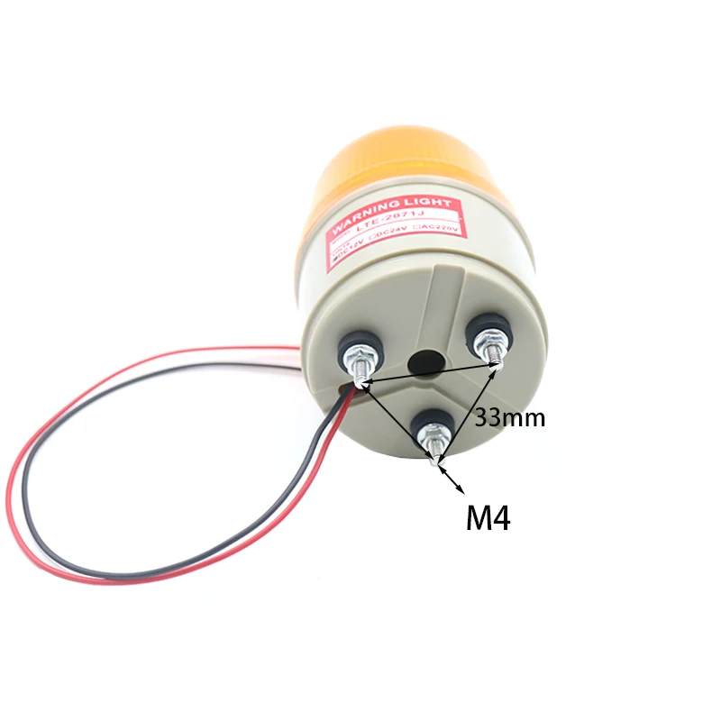 مصباح تحذير استروب 2071J مع bộزير - مصباح إشارة إنعام LED 12V/24V/220V لسلامة المركبات الصناعية