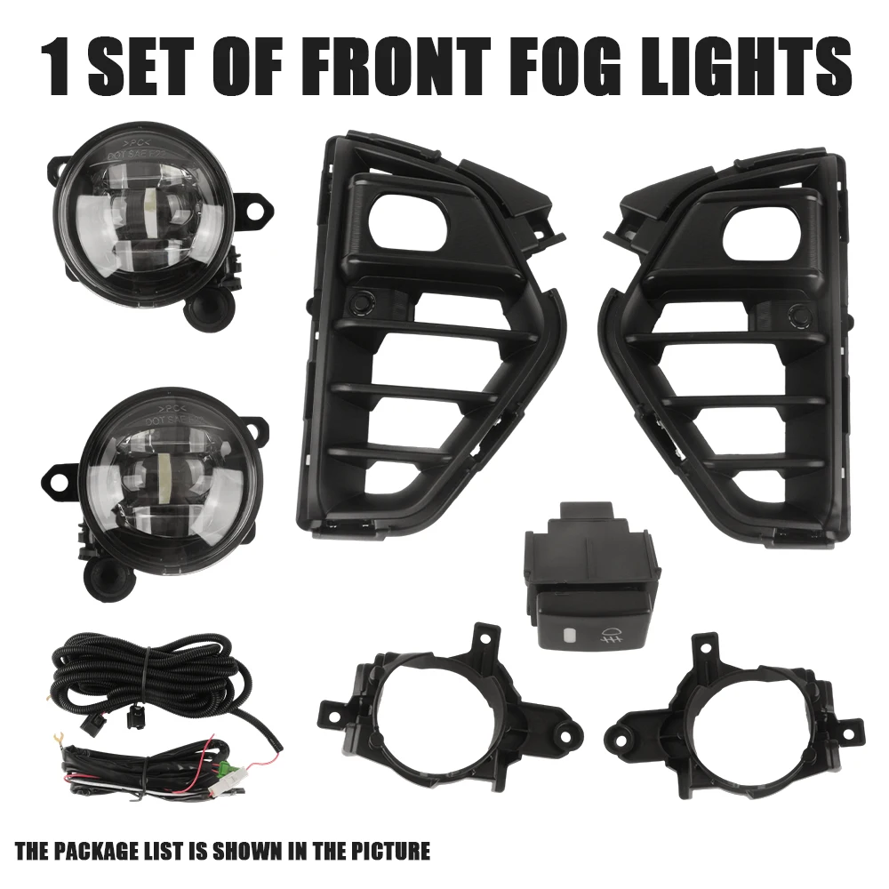 DLAA Front Bumper Fog Lamp Upgrade Kit FOR Nisan Caravan Urvan NV350 2023-2024 Version Additional Foglight Set Switch + Wiring