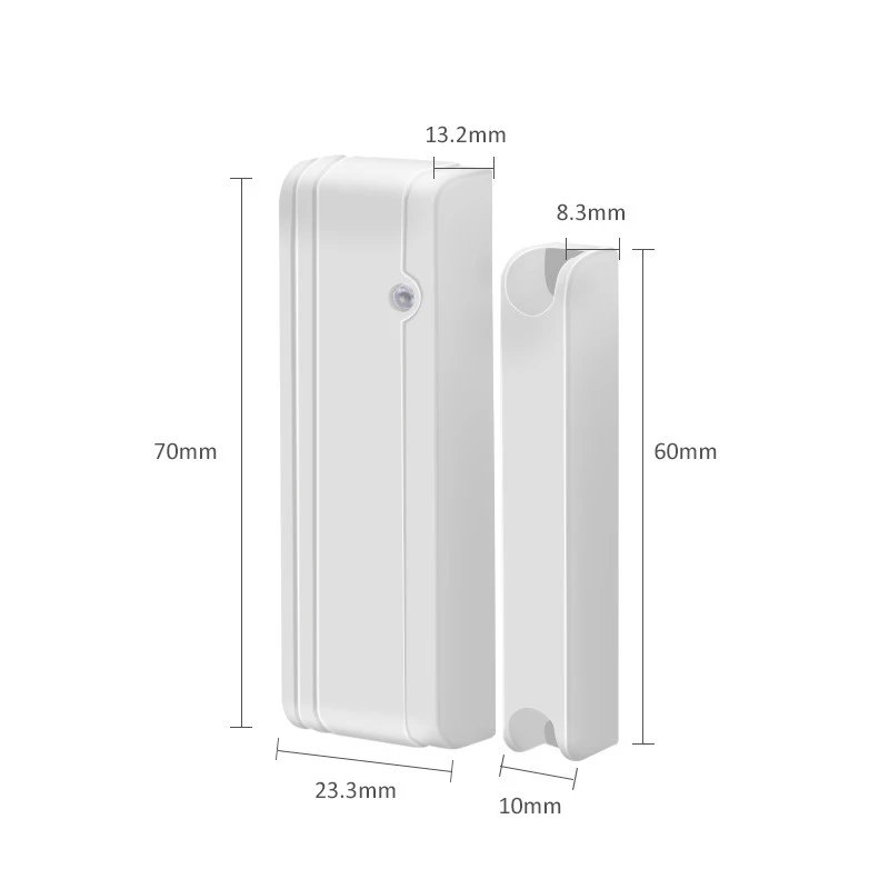 Imagem -06 - Sensor de Porta sem Fio 433mhz Interruptor de Contato Magnético para Porta Janela Funciona com Sistema de Alarme de Foco St-iiib St-vgt Ha-vgw St-ivb St-v