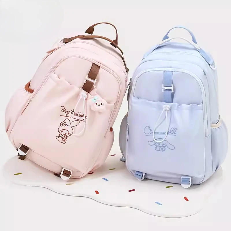 MINISO Sanrio Casual Backpack Cartoon Kuromi Large Capacity Student School Bag Travel Portable Storage Holiday Gifts Commuting