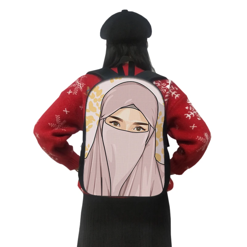 Donne musulmane Hijab zaini Muslimah foulard Ladies Daypack per viaggi ragazze islamiche borsa per Laptop borse da scuola per adolescenti Bookbag