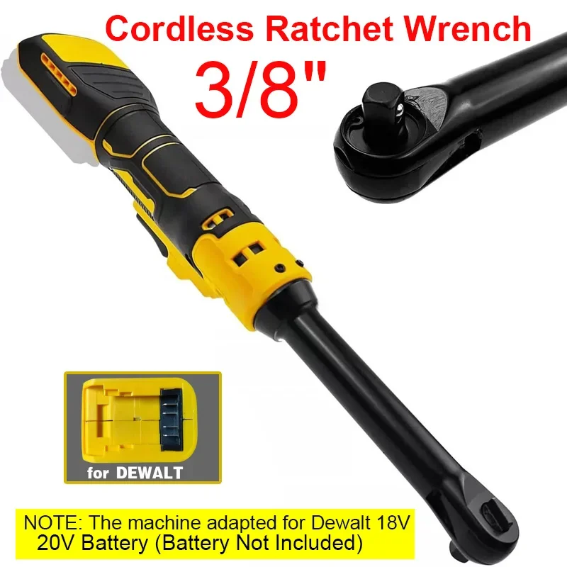 

Cordless Ratchet Wrench Upgraded Extended Head Removal Screw Nut 220N.m 3/8" Electric Driver Power Tools for 18V 20V Battery