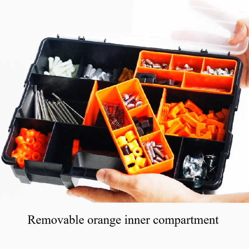 Nut and Bolt Organizer Compartment Screw Organizer Small Part Storage Container Detachable Plastic Tool Organizer Set