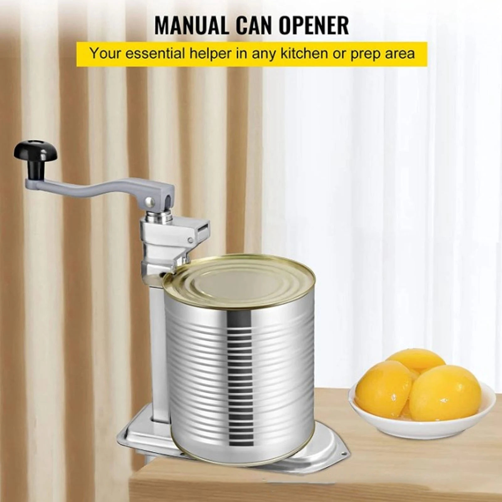 

Industrial Can Opener Stainless Steel Cast Iron Construction Comfortable Handle Heavy Duty Design Commercial Kitchen Operate