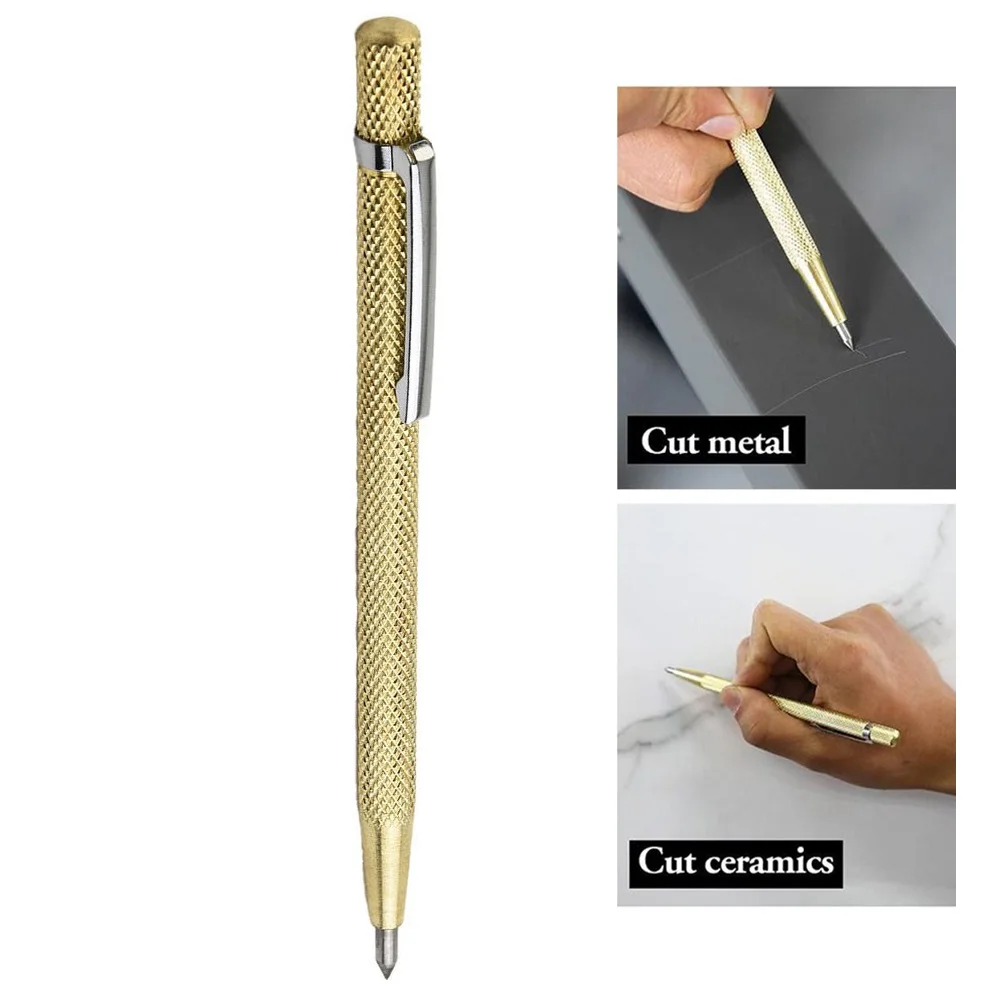 1pcs Center Punch Kerner Center Diamond Marker Woodworking Pin Locator Engraving Pen Carbide/Alloy Marker Wood Press Dent Drill