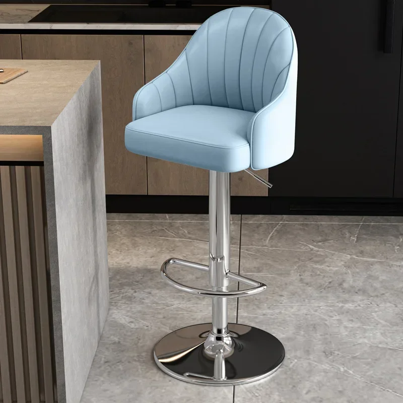 Household Goods Bar Chair Lift Rotating High Stool Backrest Bar Stool Front Desk Bar Chair High Stool