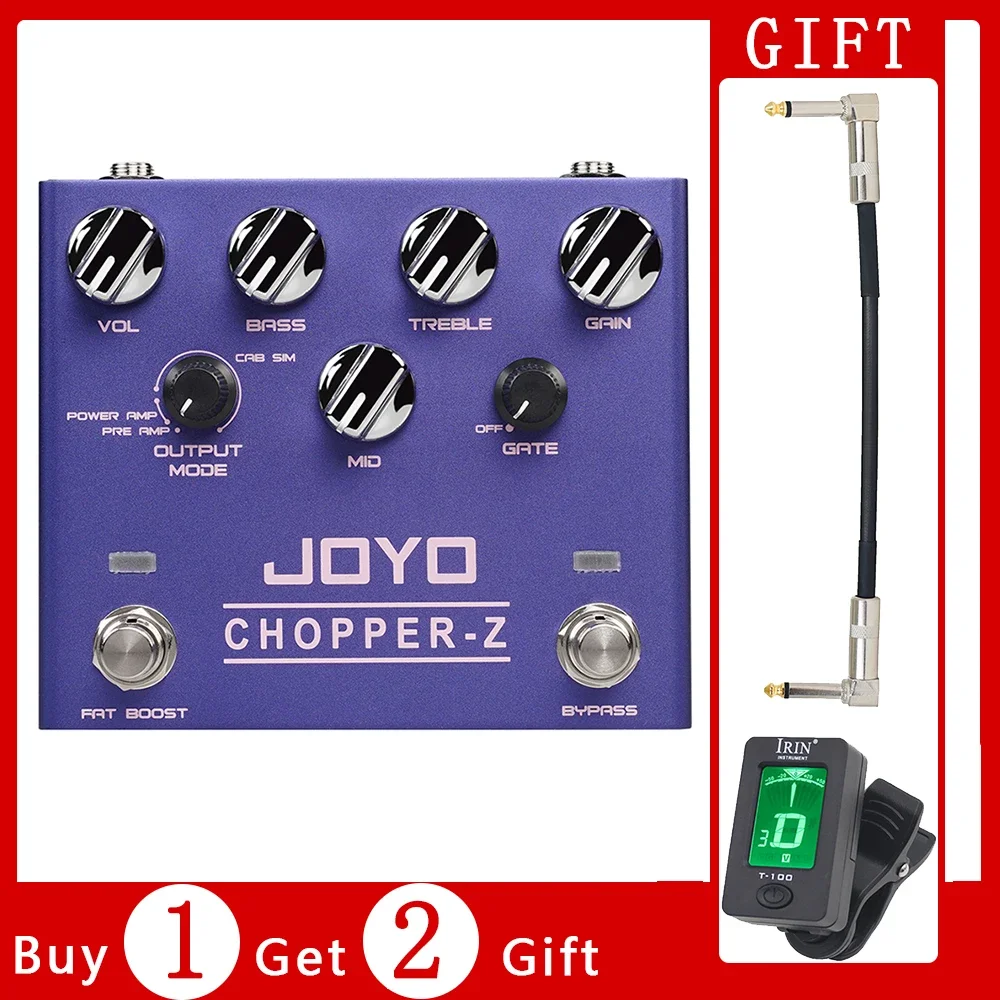 

JOYO R-18 CHOPPER-Z Guitar Effects Pedal High Gain AMP Simulation Pedal Features 412 Cabinet MOD & Noise Gate Modern Metal Sound