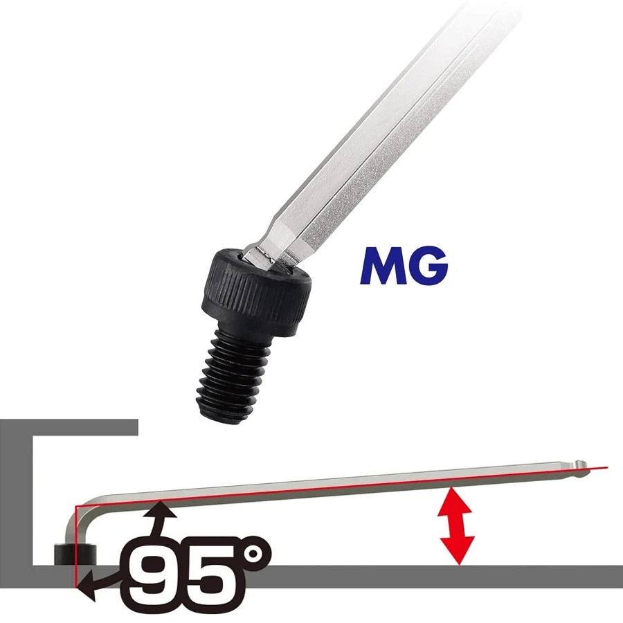 VESSEL 9Pcs Hex Bar Ball point L-Wrench Set Short/Long type Allen Key Sets NO.8209BP|8209BP-L|8209BP-S