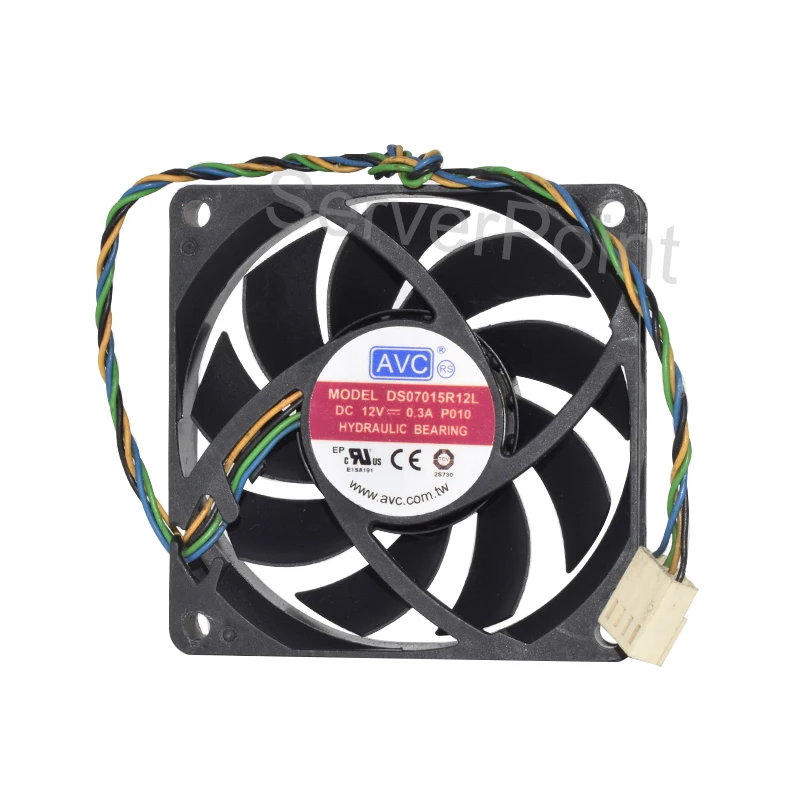 

Well Tested PWM Temperature-controlled CPU Power Supply Chassis Cooling Fan 7CM Mute DS07015R12L 12V 0.3A 4-Wire