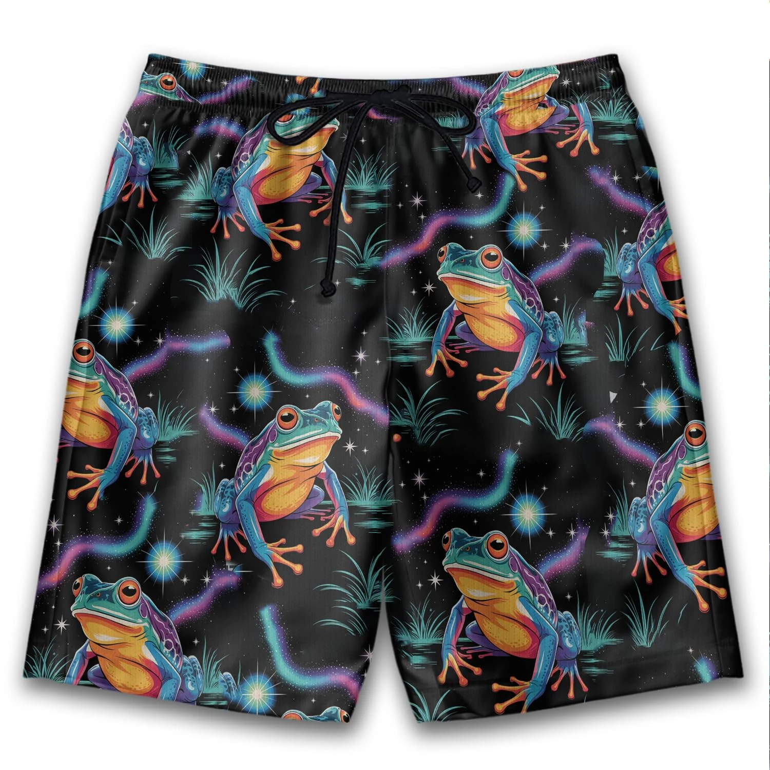 مضحك ثلاثية الأبعاد طباعة الضفدع شورتات للبحر الرجال السباحة جذوع الصيف الحيوان الرياضة تصفح مجلس السراويل الطفل عطلة حفلة لباس سباحة