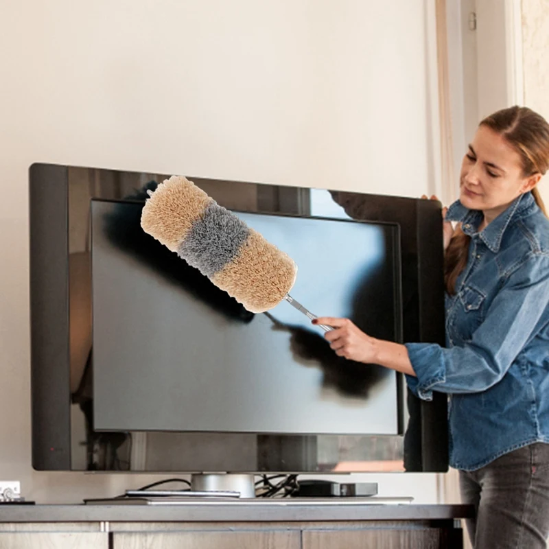 Telescopic Duster - Effective Dust Catcher with Special Microfiber - Bamboo Handle - Made From Moso Bamboo