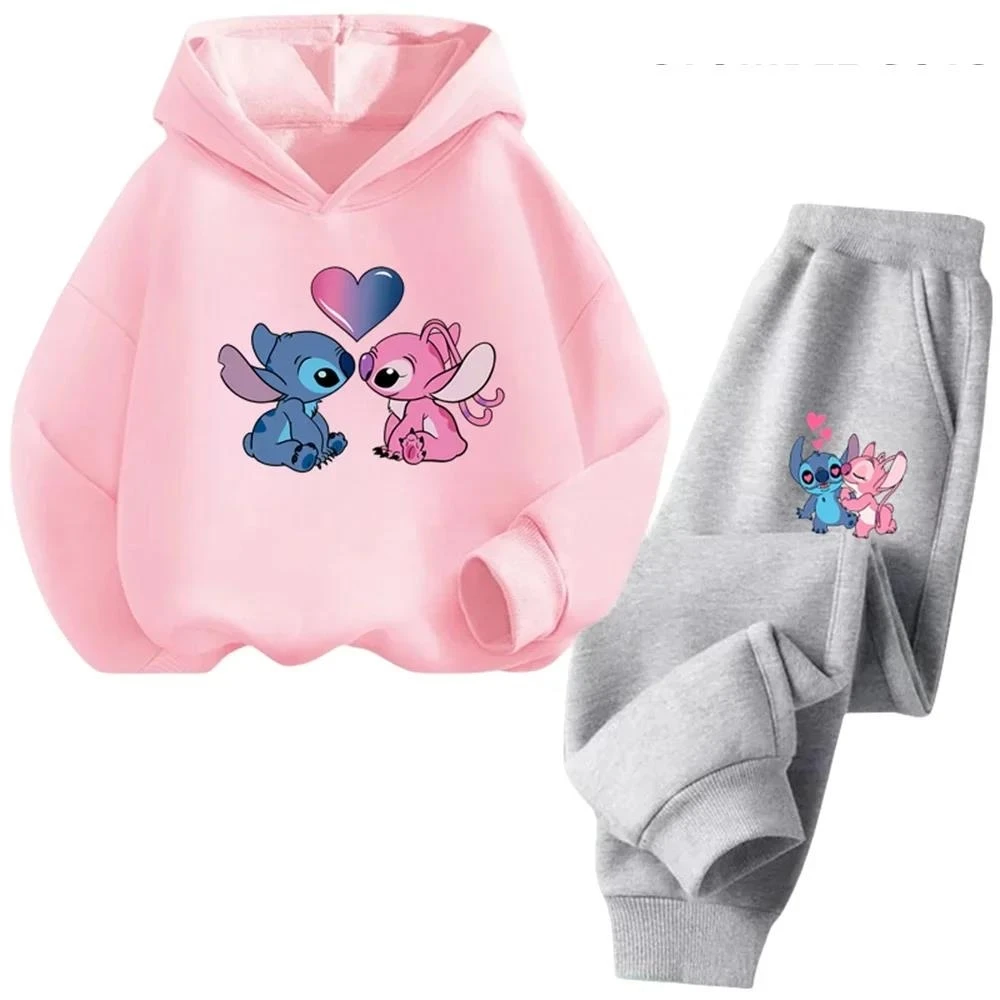 

Kids Stitch Hoodies Spring Autumn Fashion Children Pullover Long Sleeves Trucksuit Sweatshirts Printing Boys Girls Stitch Tops