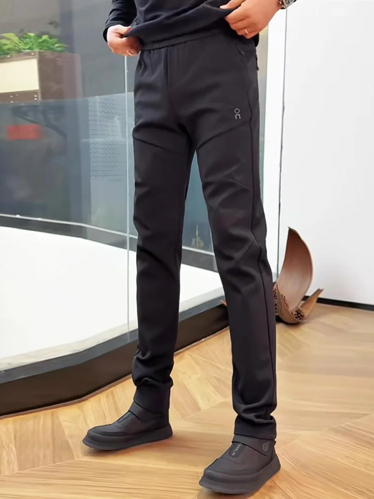 

High Quali Men's Outdoor Casual Pants Autumn Winter New Sle Waterproof Windproof Straight Leg Soft ell Jaet Pants