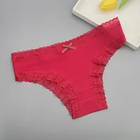 Moonflame 5 PCS Women's Pantie Female Lingerie Solid Color Sexy Lace Cotton Briefs Woman Panties - Image 3