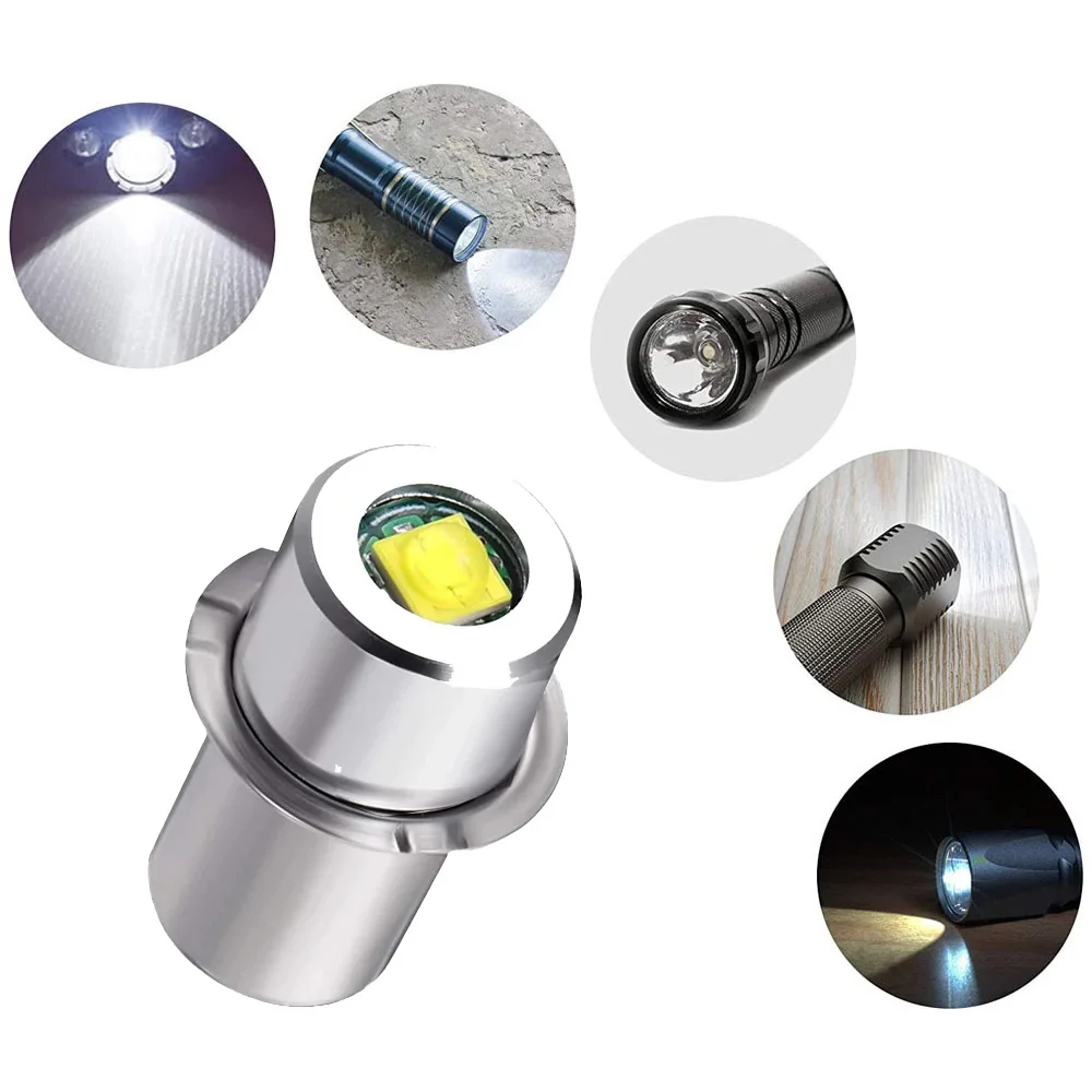 2pcs P13.5S Mag Light LED Bulb 3-16 C&D Cells Maglite Torch Flashlight LED Converter 3V 4.5V 6V 9V 12V 18V 24V White