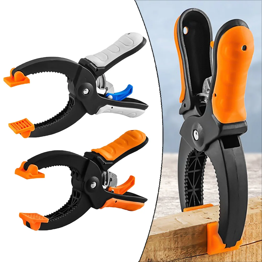 6/8 Inch Ratcheting Hand Clamps Spring Clamps Jaw Opening Clamping Force For Gluing Securing Woodworking Tools