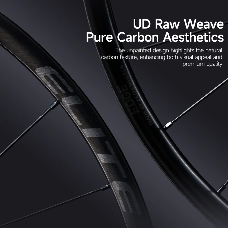 ELITEWHEELS EDGE-MTB UD Raw Weave 1201g Lightweight Carbon