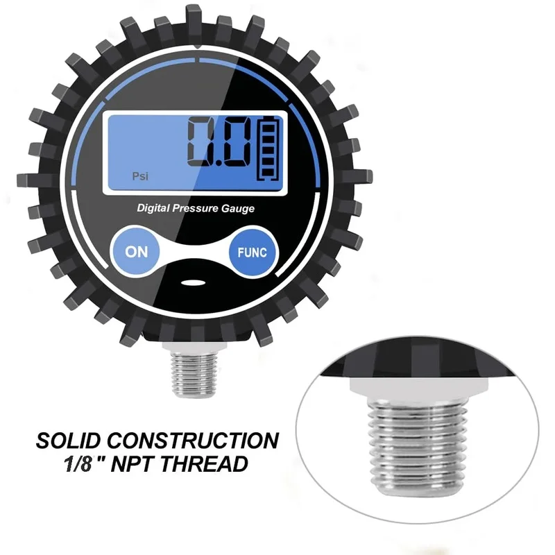 Lorvmed Household Industrial Digital Pressure Gauge LCD Display Precision Pressure Monitoring Tool