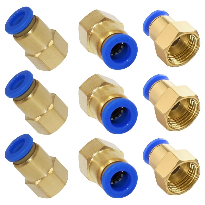 Image of 5 Stücke PCF Pneumatische Schnellkupplung Luftanschluss 4mm 6mm 8mm 10mm 12mm 1/8 "3/8" 1/2 "1/4" Innengewinde Messing Schlauch Rohr