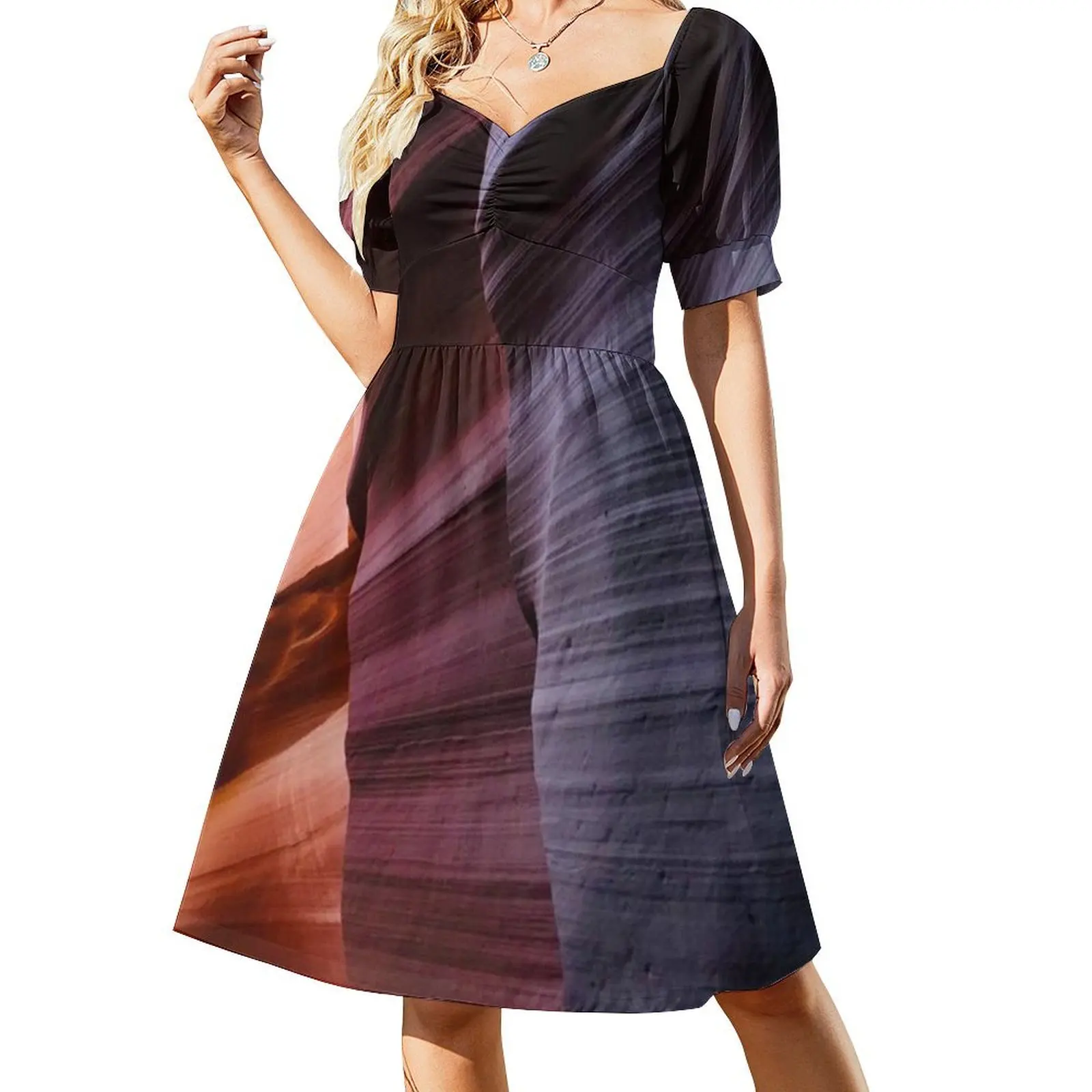 

Antelope Canyon Colors Short-Sleeved Dress women evening dress prom dresses Party dresses for women dresses for prom
