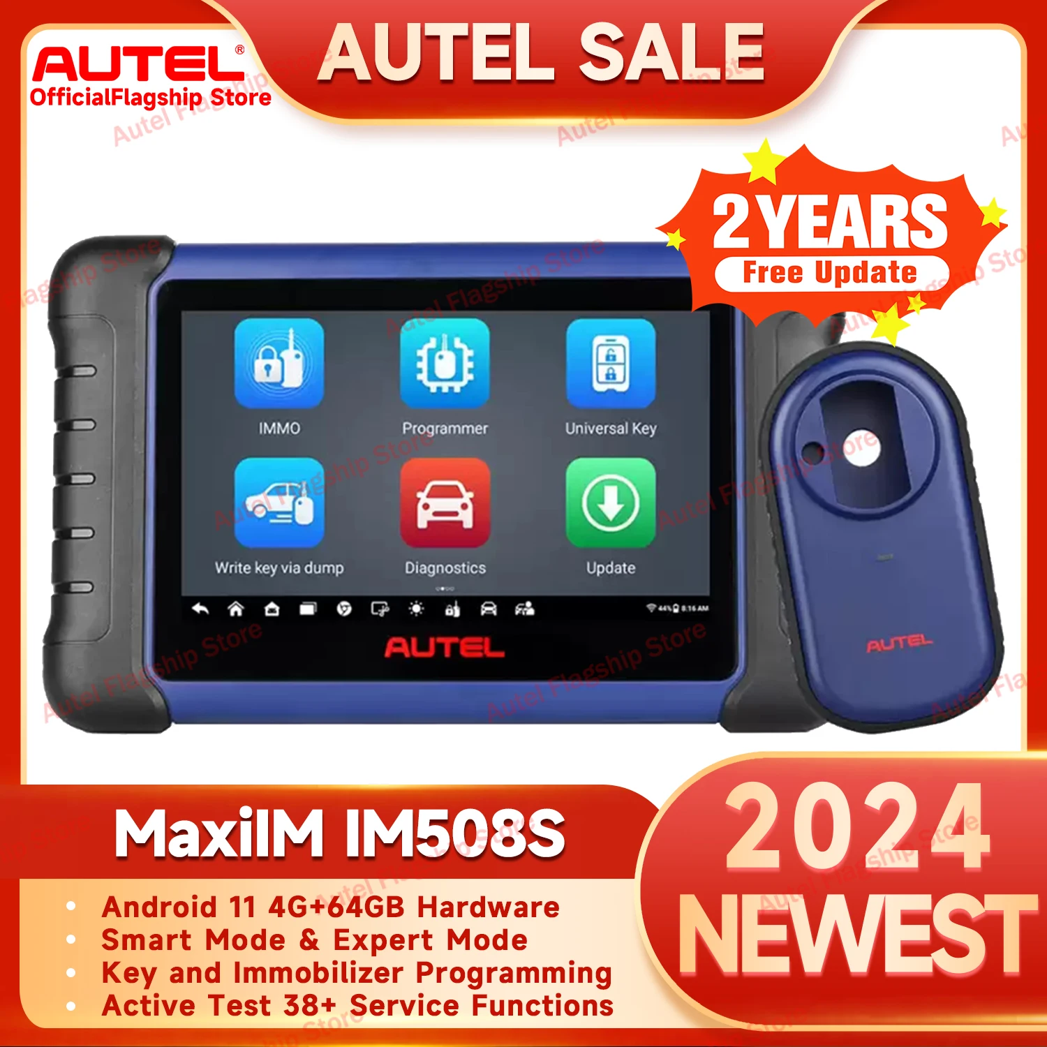 Autel Maxiim IM508S Car Key Generation Key Programming Tool Read/Write EEPROM MCU Bi-Directional Diagnostic Tool PK IM508 KM100