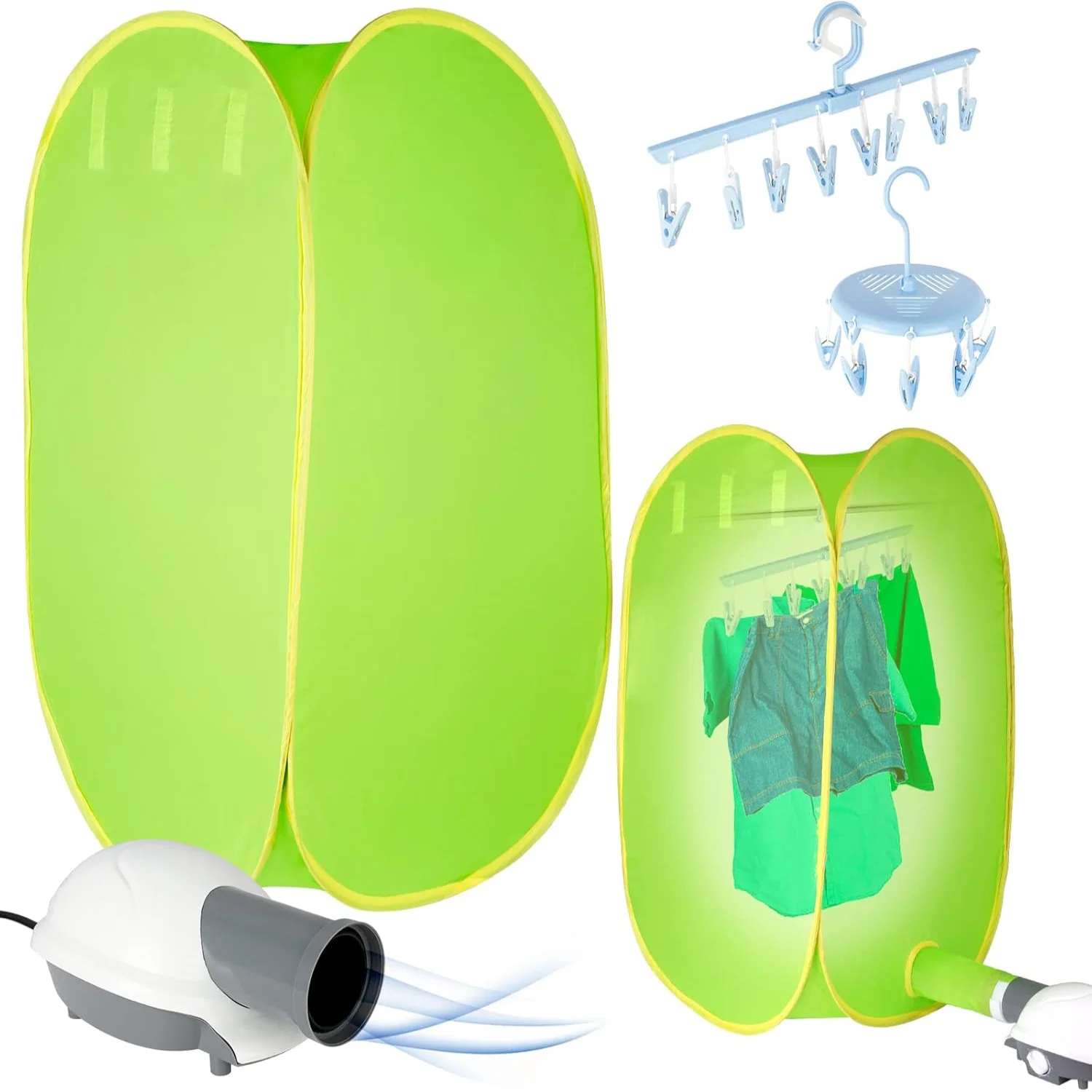 Portable Dryer for Apartments, 800W Portable Dryer for Clothes  Dryer Machine for Travel  Laundry Clothes drying rack Laundry