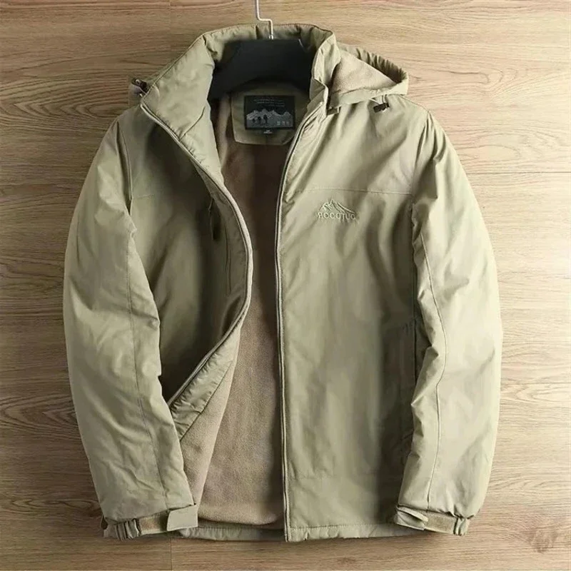 Waterproof Military Tactical Coat Men Large Size Jacket Autumn Winter Padded Thickened Outdoor Punching Hiking Jacket Men's Top