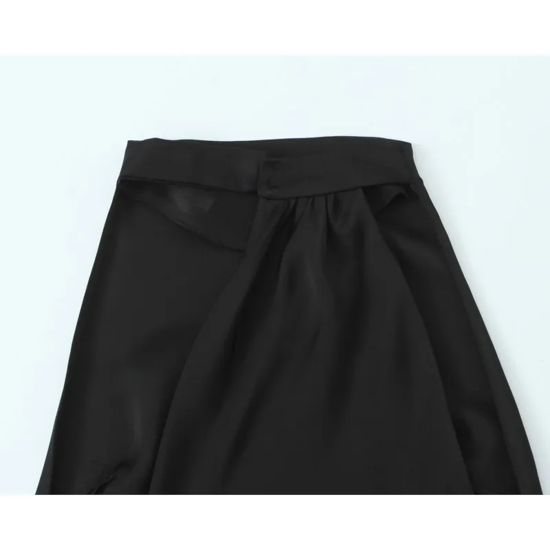 HipSeam المرأة أنيقة فستان ستان طويل الربيع مثير عارية الذراعين الرسن الرقبة المرأة ميدي فستان الجانب البريدي الإناث فساتين أنيقة أنيقة #6