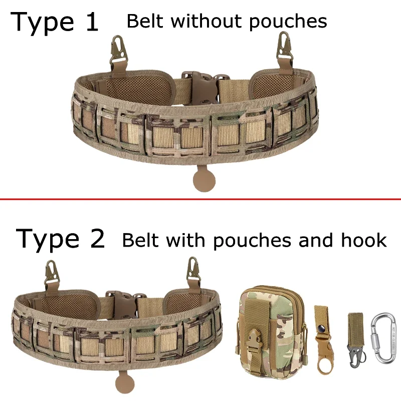 Tactical Belts Outdoor Nylon Fabric Alloy Plastic Molle Duty Belt Hunting Utility Nylon Set Upgrade Extended