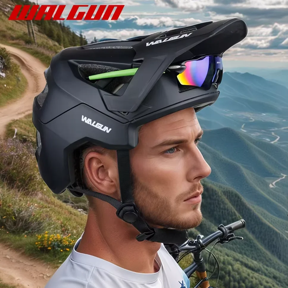 Walgun MTB DH Cycling Helmet Ultralight Road Mountain Bike Bicycle Integrally-molded Helmet Men Women Ultralight Moto Cross Part