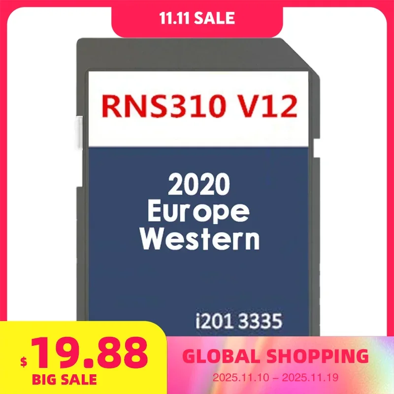 

for Skoda Amundsen Navi SD Card Newest 2020 West Europe RNS 310 Map Cover Germany Normay