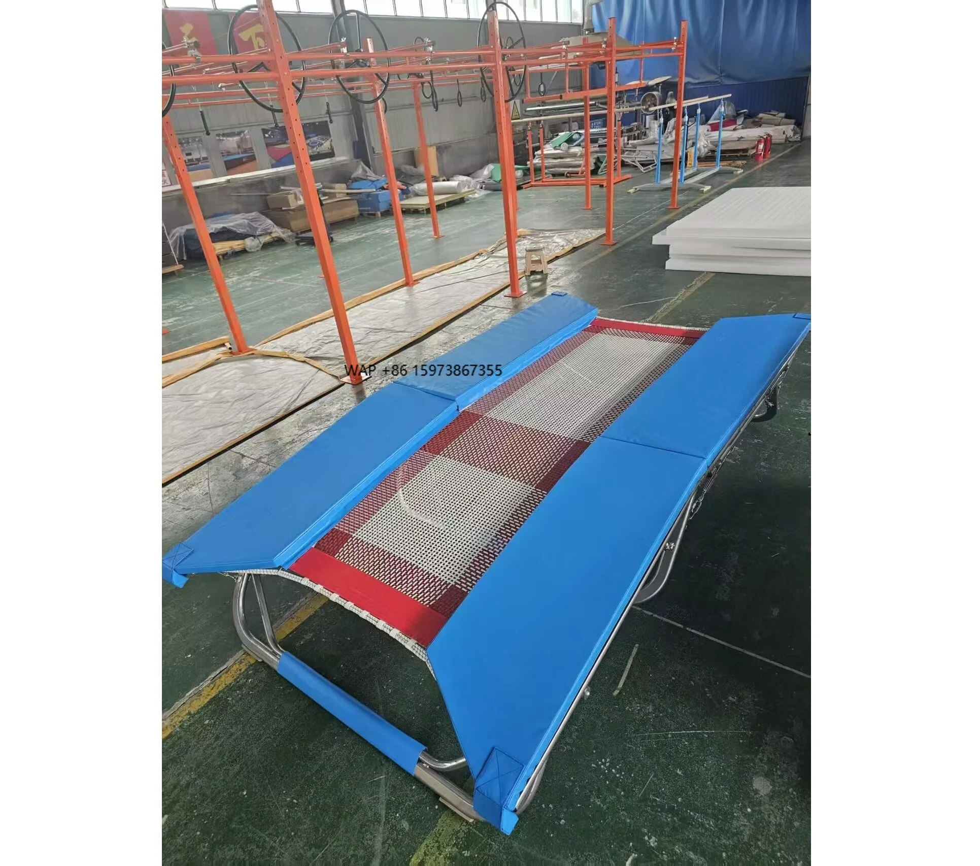 

Fig Commercial Gymnastics Fitness Training Jumping Bungee Jumping Double Mini Trampoline For Sale