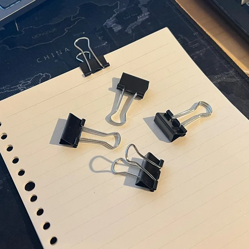 ميزات فريدة من نوعها مشابك ربط معدنية صغيرة 0.75 بوصة / 19 ملم (أسود، 20- قطعة) #4