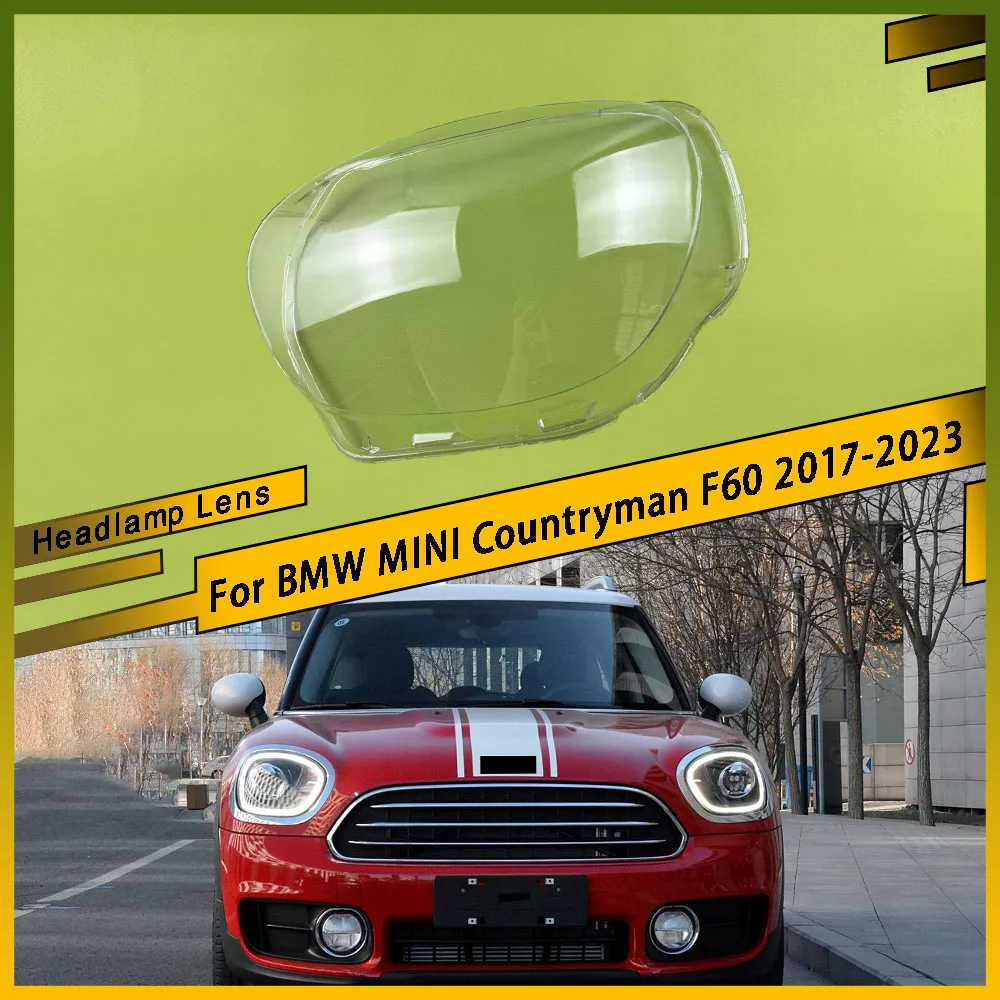 

Front Headlamp Lens Cover Headlight Shell Transparent Shade Plexiglass Lampshade Housing For BMW MINI Countryman F60 2017 - 2023