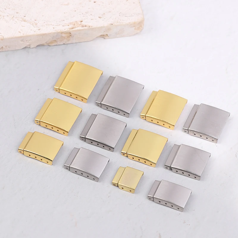 1Pc Silvery/Golden 12-22MM Steel Watch Band Bracelet Extender Clasp Extension With Step Strap Accessory For Watch Repair Parts - view 3