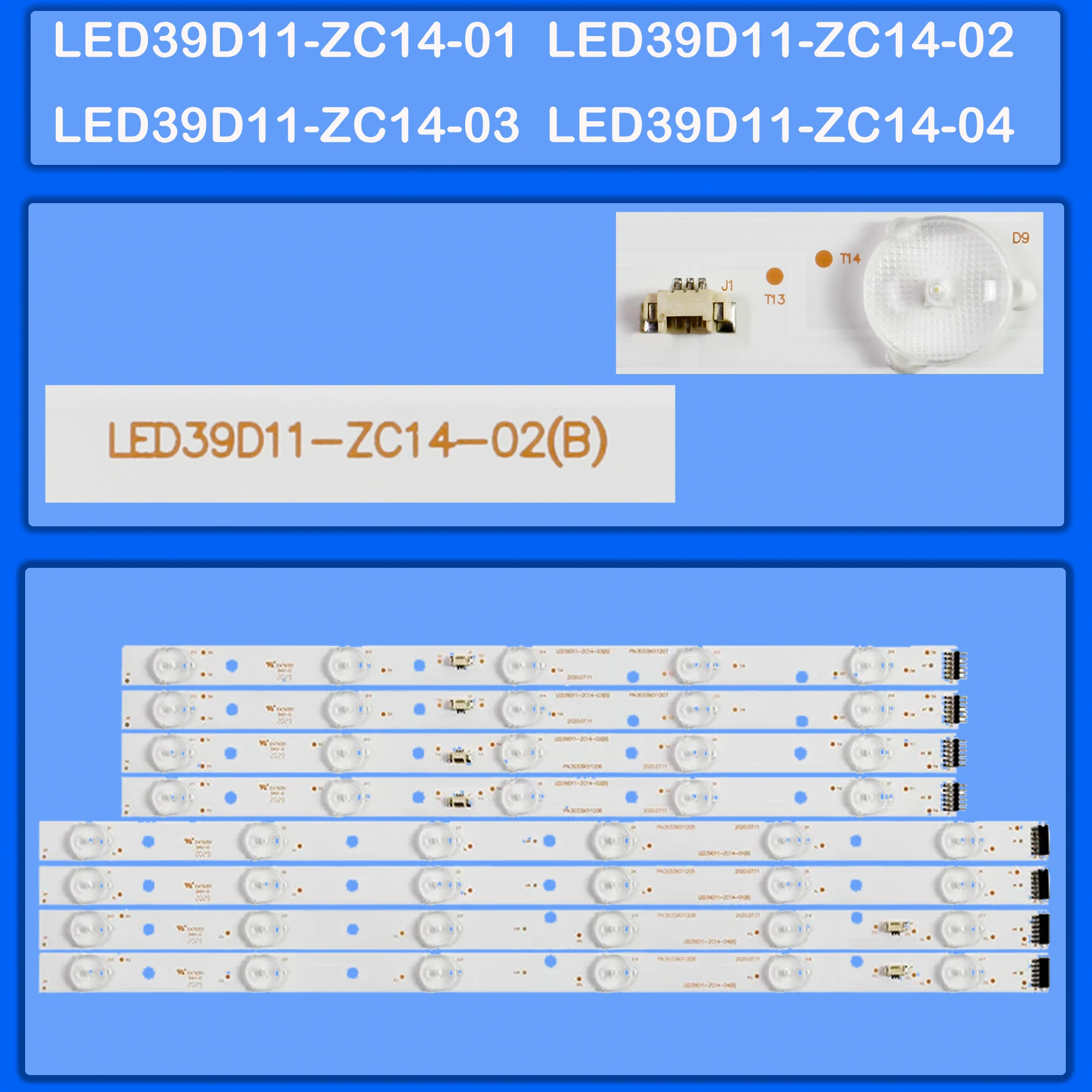 

Лента светодиодной подсветки для LE39PUV3 LE39PW3 MTV-4022LT2 MTV-4028LT2 MTV-4028LTA2 MTV-4018LT2 PLE-3903FHD LED39D11-ZC14-01