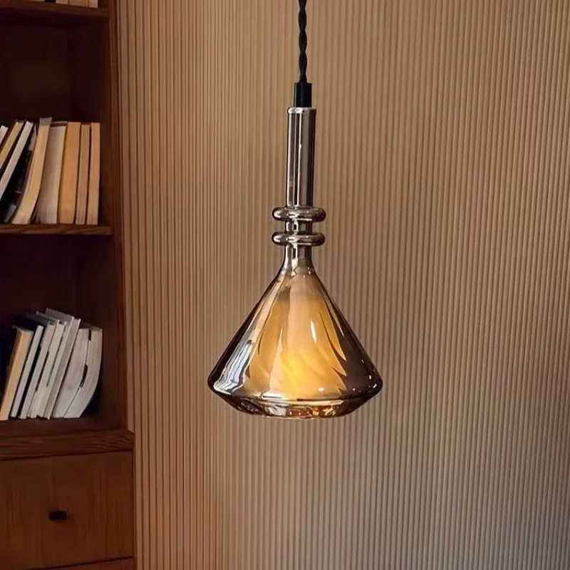 

Linglong bedside lamp modern high-end living room dining room glass bedroom small pendant light design sense light luxury