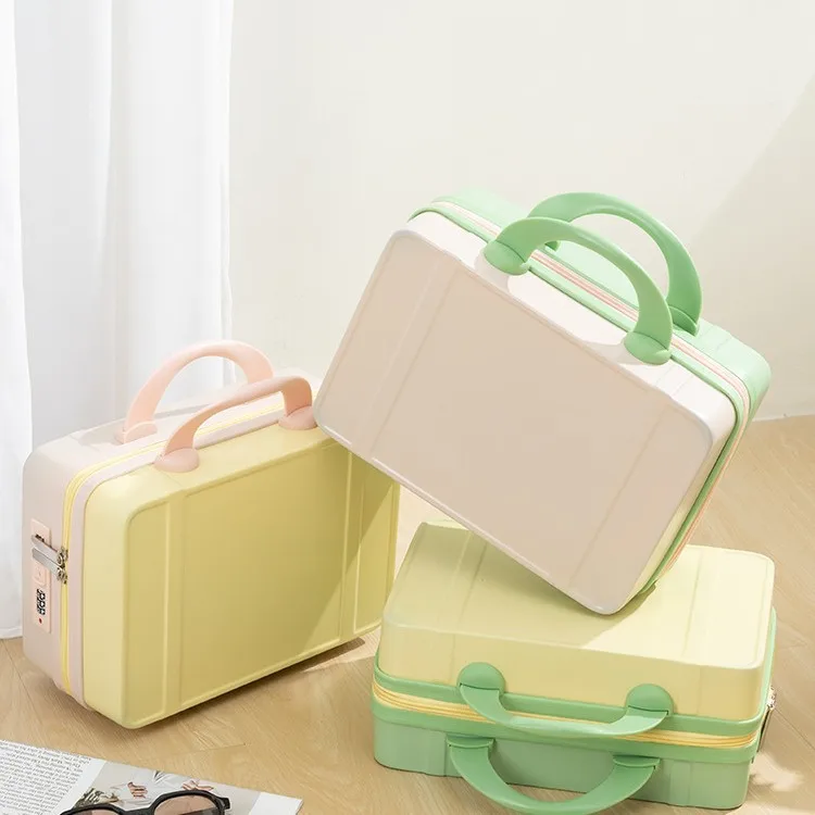 14 inch Mini Travel Suitcase Cosmetic Box Hand Luggage Organizer Case Small Boarding Case With Password Lock