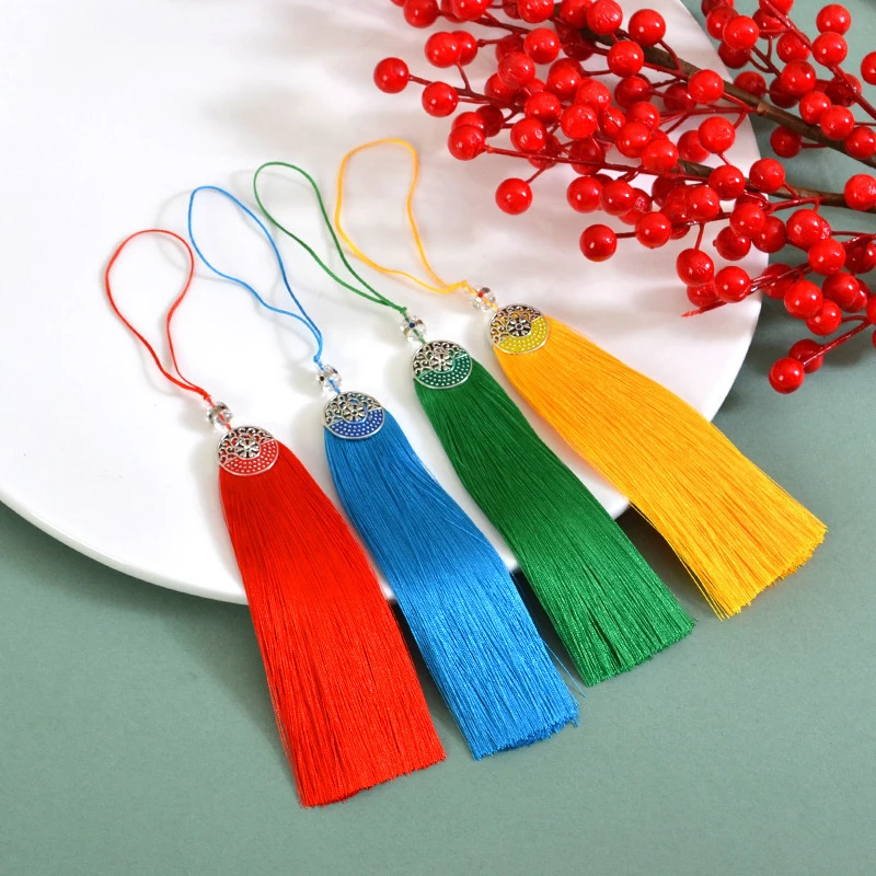 

1/2Pcs 15cm Tassels Handmade Soft Tassels Silver Flower Tassels with Ancient Style for DIY Jewelry Making Wedding Decoration