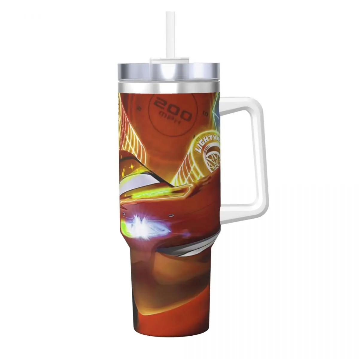 Lightning McQueen Stainless Steel Tumbler Disney Cars Mugs Cup Large Coffee Mug Heat Preservation Hot Drinks Tea Water Bottle