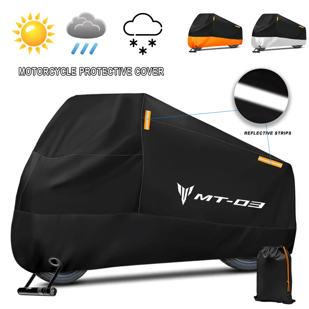 Motorcycle Cover Waterproof Outdoor Scooter UV Protector Dust Rain Cover For MT03 MT 03 2014-2024 2023 2022 2021