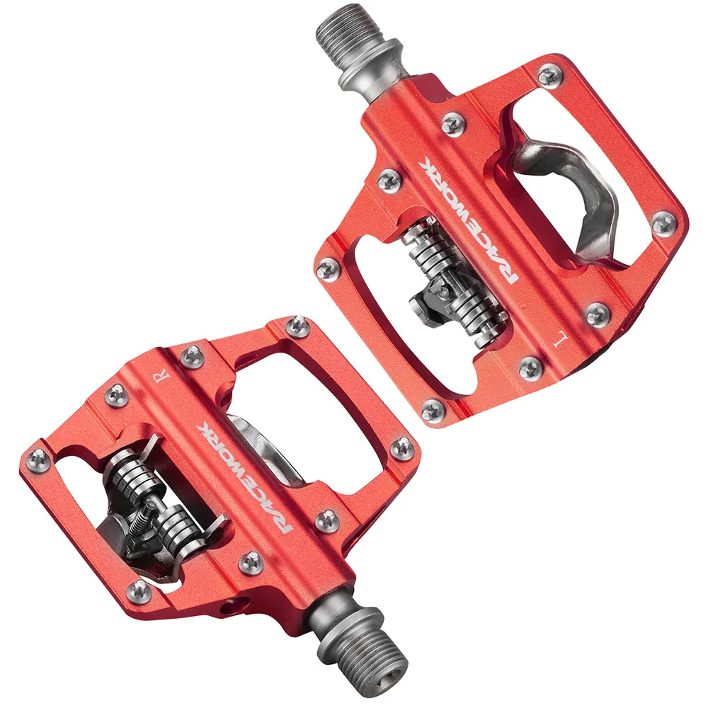 RACEWORK PH5000 MTB Mountain Bike Pedals Self-Locking Ultralight Aluminum Alloy forShimano SPD Multiple Colors Bicycle Parts