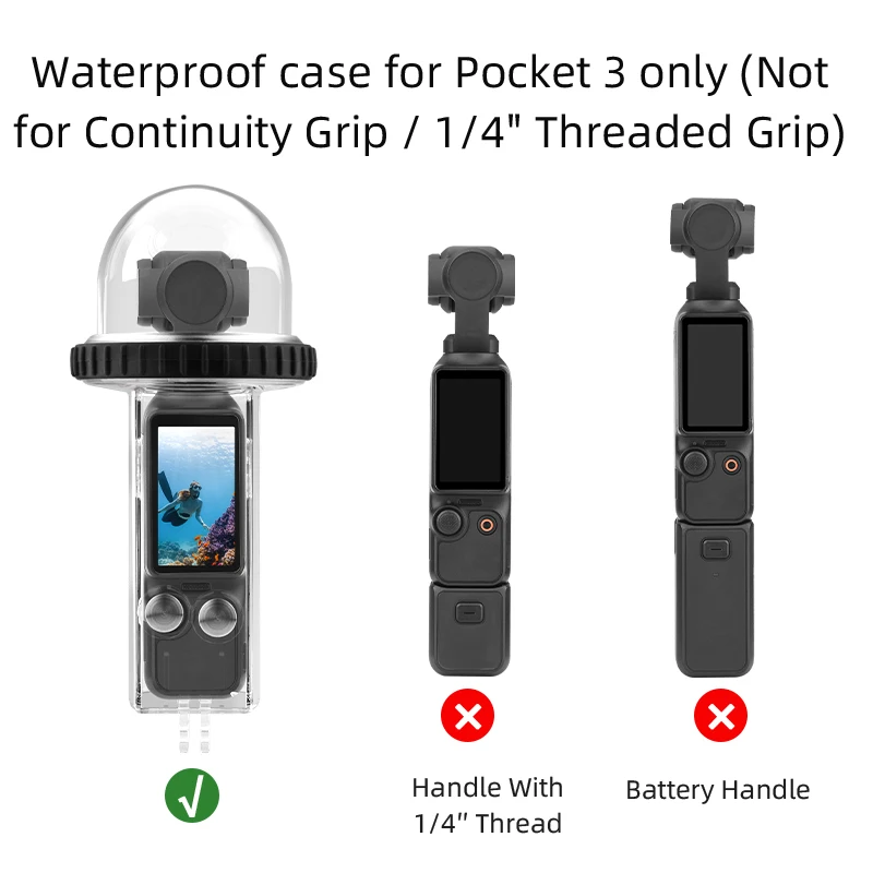 ​Diving Waterproof Case for DJI OSMO POCKET 3 40 Meter Diving Protective Cover Camera Accessories