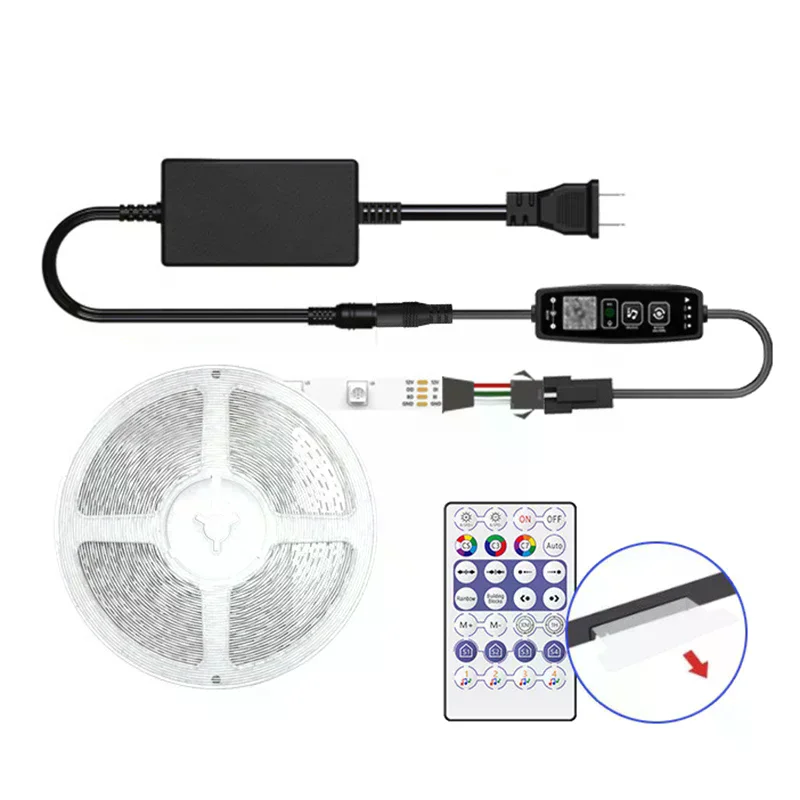 

WS2811 WS2812B SP6812 Bluetooth LED Pixels Strip Controller For Color Tape Lights BT APP Music Control 28Keys Remote Controller