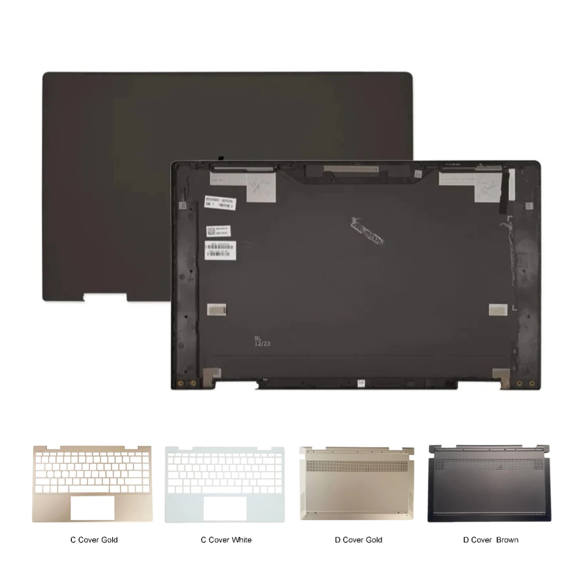 Para ENVY 13 X360 13-AY TPN-C147 Tampa Traseira Superior do Laptop Palmrest Carcaça Inferior Dobradiças Marrom Dourado Branco