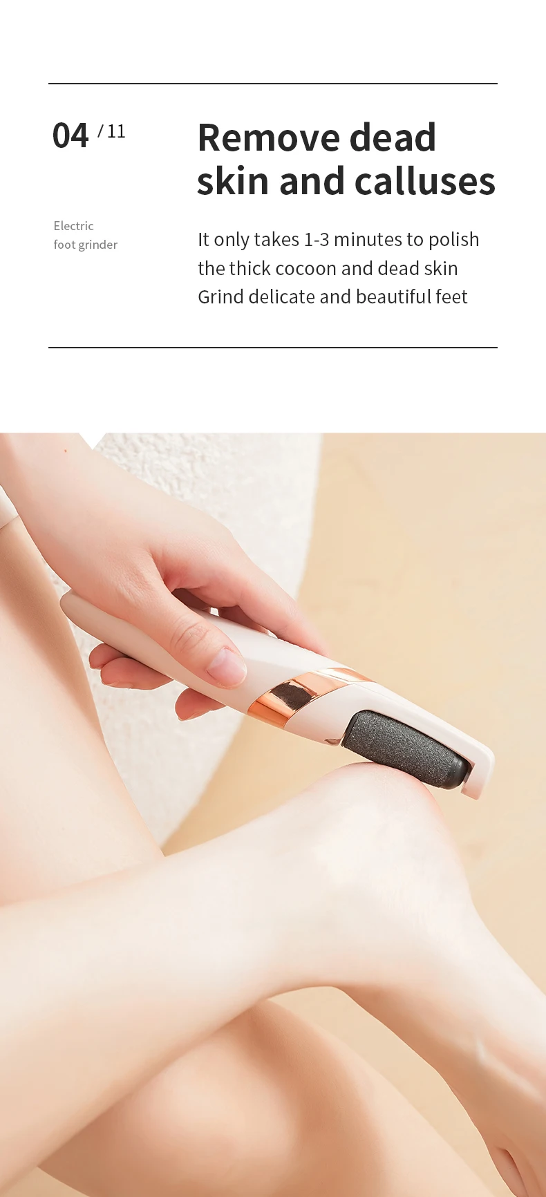 Electric Foot File Waterproof Callus Remover Rechargeable Grinder_voghion.com