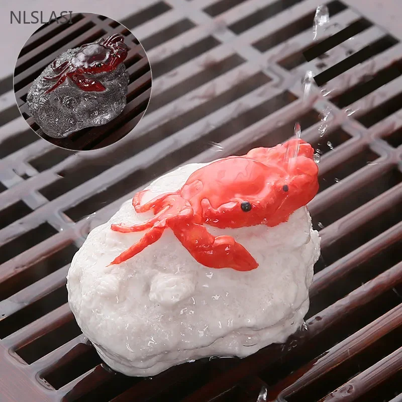 Resin Color-changing Tea Pet Chinese Tea Set Accessories Crab Sculpture Tea Ceremony Decoration Retro Tea Tray Ornaments Crafts