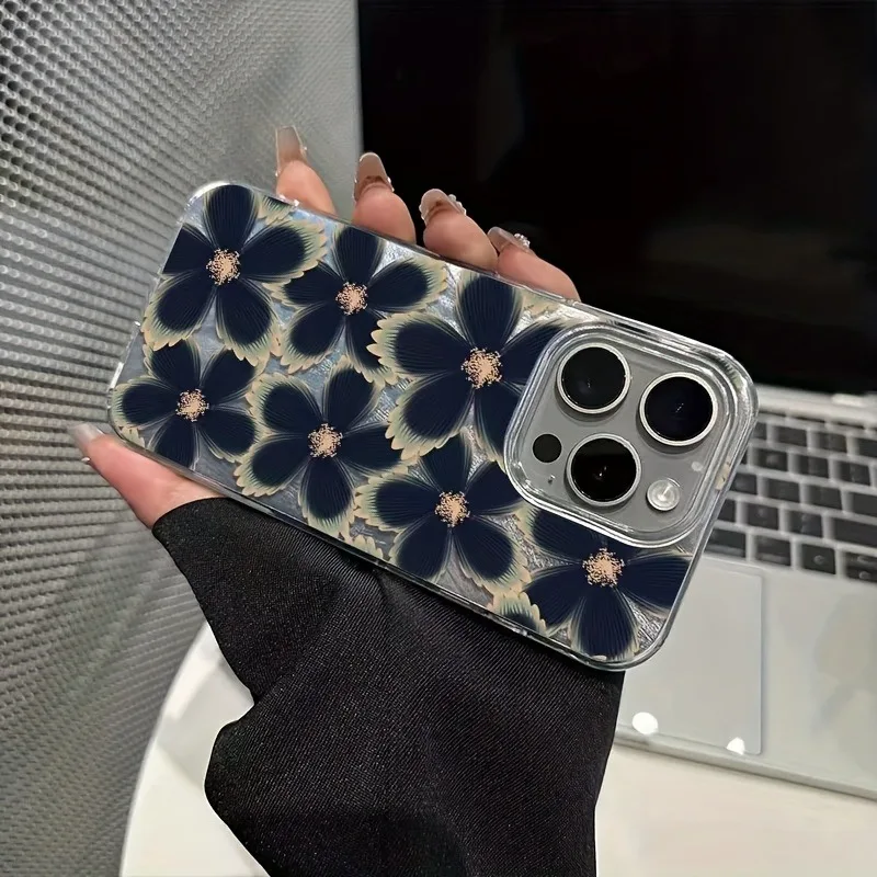 Purple Floral Patterns Phone Case For Xiaomi Redmi Note 14 13 12 Pro Plus 5G 12S 11S 10 Redmi 12 13C 14C 4G Shockproof Cover