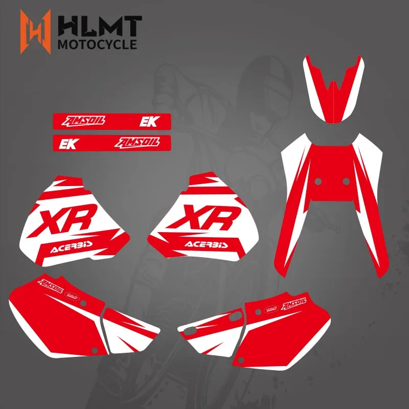 HLMT Motorcycle Graphics Background Decals Stickers Kit for Honda XR250 XR400 1996 -2001 2002 2003 2004 XR 250 400