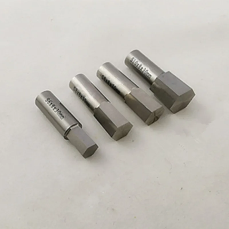 

8mm Handle 2.55mm 3.55mm tungsten steel hexagon rotary broach head british system inner external hex square punching tool